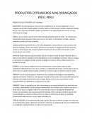 PRODUCTOS EXTRANJEROS MAS ARRAIGADOS EN EL PERU
