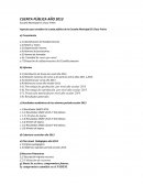 Aspectos que considera la cuenta pública de la Escuela Municipal El Lliuco Freire