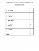 TEXTO PARA EVALUAR VELOCIDAD LECTORA EN PRIMER AÑO BASICO