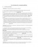 Los sistemas de economía política.