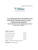 Análisis del caso “El señor Gómez quiere vender sus acciones”, Módulo 1