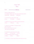 Examen final sobre Danza