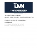 IMPACTO SOBRE LA CULTURA MUSICAL EN FESTIVALES.