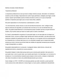 Trayectoria profesional. Página 1