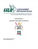 TAREA INDIVIDUAL 1 EJERCICIOS Y MAPA MENTAL ESTADÍSTICA I