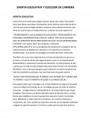 OFERTA EDUCATIVA Y ELECCION DE CARRERA