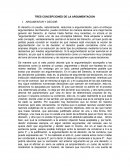 TRES CONCEPCIONES DE LA ARGUMENTACIÓN
