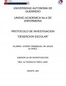 PROTOCOLO DE INVESTIGACION “DESERCION ESCOLAR”