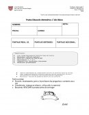 Prueba de educación matemática 1°año Básico