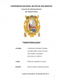 Territorialidad. Teoría del Desarrollo Social