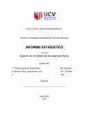 INFORME ESTADÍSTICO, trabajo de investigación