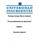 El procedimiento de ejecución