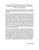 Libertad. Ensayo de articulo periodístico sobre un hombre que fue encarcelado injustamente en los EEUU