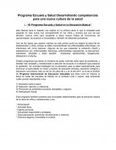 Programa Escuela y Salud Desarrollando competencias para una nueva cultura de la salud