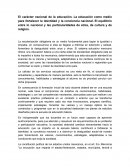 El carácter nacional de la educación