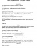 EXAMEN DE ADMINISTRACION DE RECURSOS HUMANOS