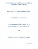 FACTORES PREPONDERANTES EN LA LOCALIZACIÓN DE INSTALACIONES DE EMPRESAS