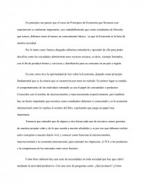Curso de principios de Economía. Página 1
