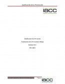 Justificación de la Prevención Fundamentos de la Prevención de Riesgo