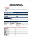 Cuestionario de Suscripción Seguro de Plantaciones Forestales