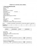 FORMATO DE LA HISTORIA CLÍNICA CRIMINAL