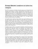 Ensayo de Mentes creativas en todos los campos