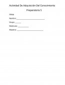 Actividad de adquisición del conocimiento. La globalización