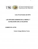 LAS VIRTUDES HUMANAS EN LA MORAL Y SU RELACIÓN CON LA VOLUNTAD