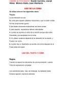 USO DE LA COMA . Reglas