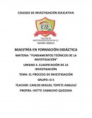 EL PROCESO DE INVESTIGACIÓN.FUNDAMENTOS TEÓRICOS DE LA INVESTIGACIÓN
