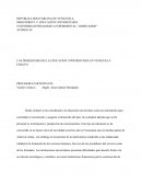 LAS DEBILIDADES DE LA EDUCACION UNIVERSITARIA EN VENEZUELA
