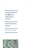 Gestión del Suelo Urbano