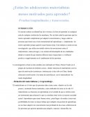 Materialismo en jóvenes