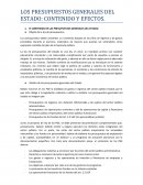 LOS PRESUPUESTOS GENERALES DEL ESTADO: CONTENIDO Y EFECTOS