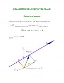ECUACIONES DE LA RECTA Y EL PLANO