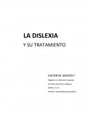 TEMA- LA DISLEXIA Y SU TRATAMIENTO