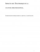 Impacto del Teletrabajo en la cultura organizacional.