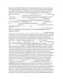 UN MODELO DE CONTRATO DE TRABAJO SUJETO A MODALIDAD
