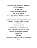 EL ESTADO FORMADO POLITICAMENTE SIN VALORES: UNA ESPIRAL QUE TIENDE A CAMBIAR