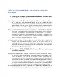 Comportamiento de Proyectos de Tecnología de la Información. Página 1