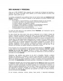 SER HUMANO Y PERSONA.