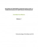 Tabla de análisis de los tres niveles de competencias para la actividad de reflexión del módulo 1
