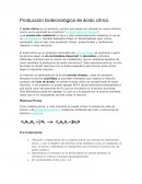 Producción biotecnológica de ácido cítrico