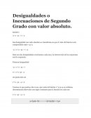 Desigualdades o Inecuaciones de Segundo Grado con valor absoluto