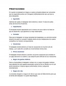 Lista de prestaciones de una empresa