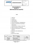 Mantenimiento de maquinaria