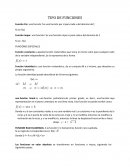 Matematica TIPO DE FUNCIONES