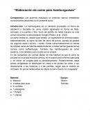 Elaboracion de carne para hamburguesa