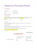 Caso práctico de Derecho Procesal Penal.