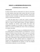 ENSAYO: LA MODERNIZACIÓN EDUCATIVA